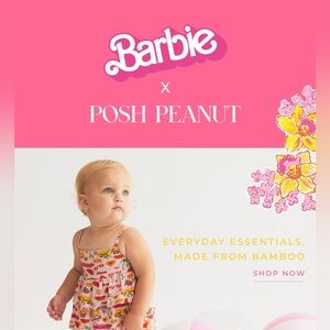 MALIBU BARBIE X POSH PEANUT BUMMIE ROMPER SET